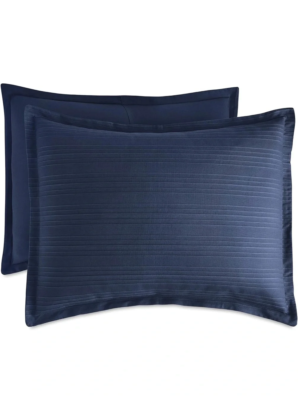 Scott Living King 3pc Duvet Cover Set 100% Cotton Navy With 2 Pillow Shams